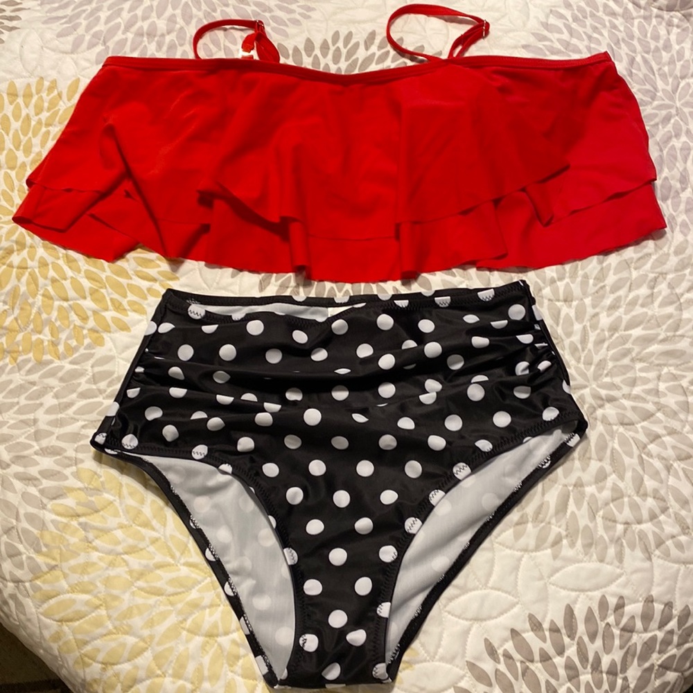 High waisted bikini swimsuit